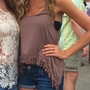 Brown tank top